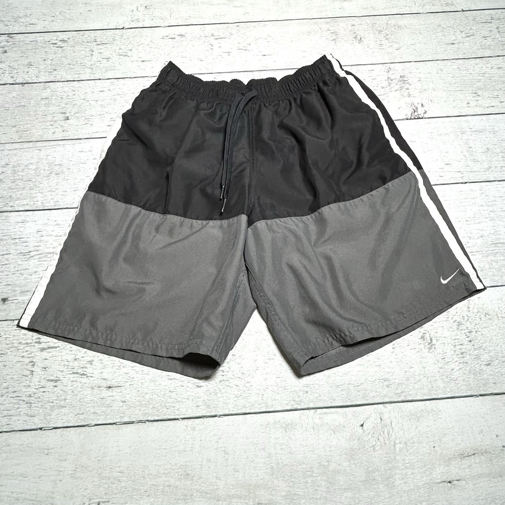 Nike Mens Black Gray Colorblock Athletic Shorts Dri-FIT NESSA568 Size M